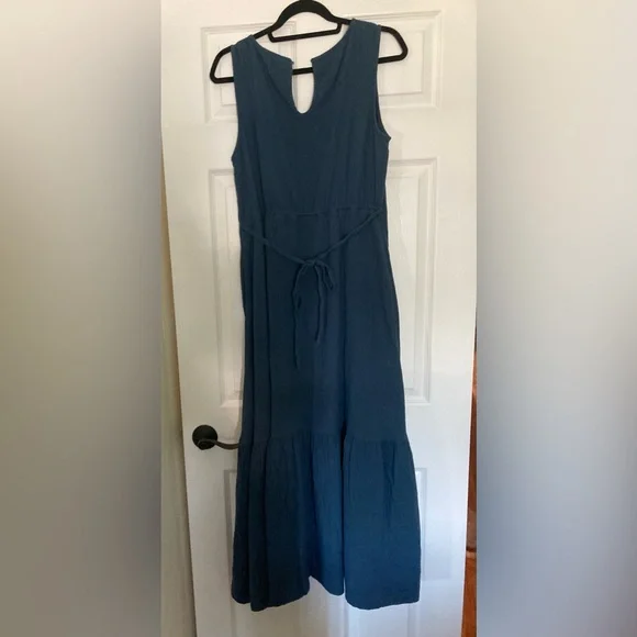 Pact Women's French Navy Coastal
Double Gauze Beach To Brunch Dress M - Picture 8 of 9